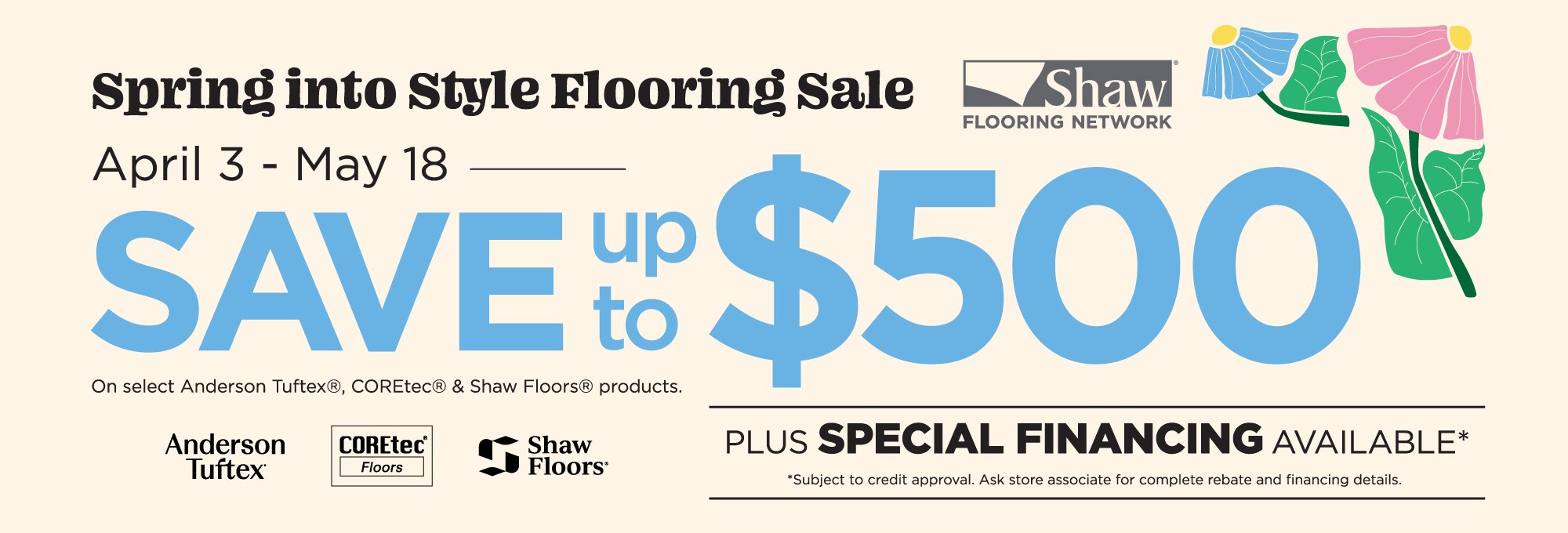 Spring Into Savings - Shaw Promo Banner